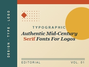 Authentic Mid-Century Serif Fonts for Logo Design