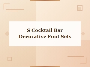 Sleek Cocktail Bar Decorative Font Sets
